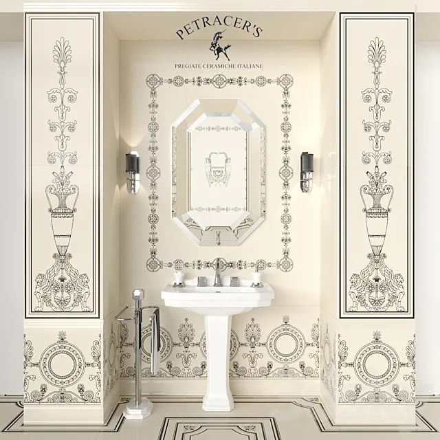 Set of sanitary ware and tiles Petracers Ad Personam # 1 3D Model Set of sanitary ware and tiles Petracers Ad Personam # 1 3D Model