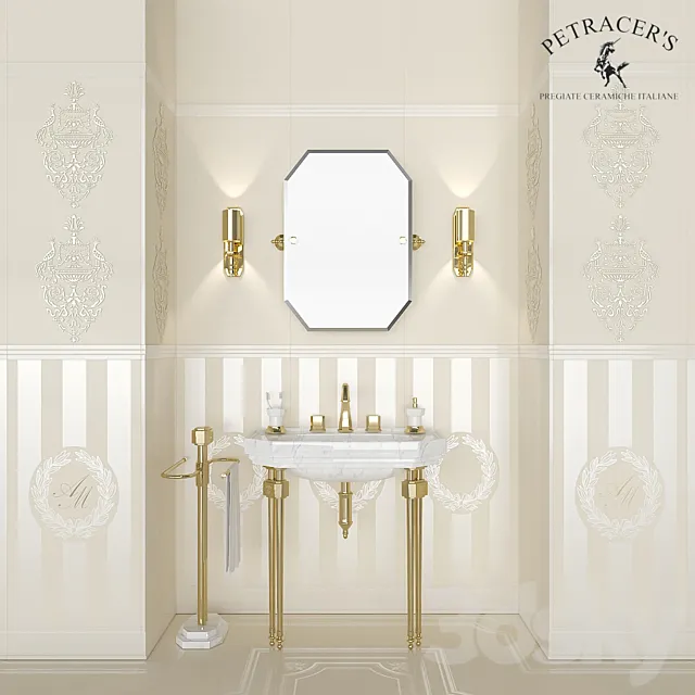 Set of sanitary ware and tiles Petracers Ad Personam # 4 3D Model Set of sanitary ware and tiles Petracers Ad Personam # 4 3D Model