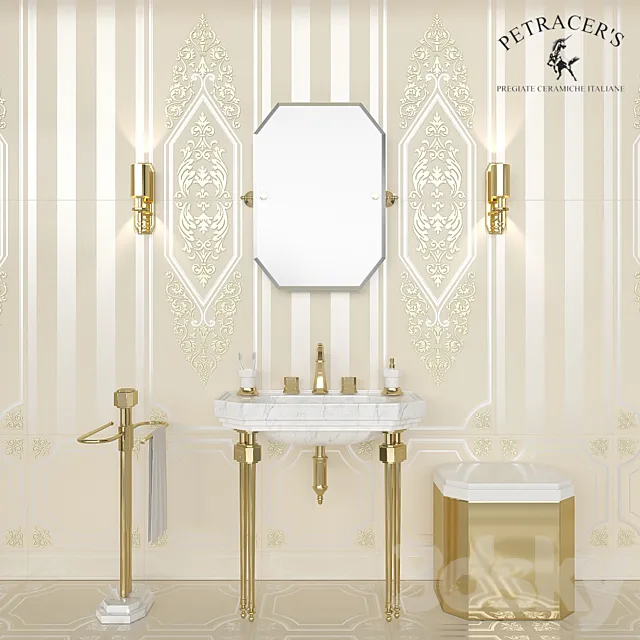 Set of sanitary ware and tiles Petracers Ad Personam # 5 3D Model Set of sanitary ware and tiles Petracers Ad Personam # 5 3D Model