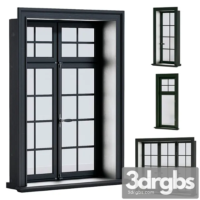 Set Of Scandinavian Windows 3D Model Download