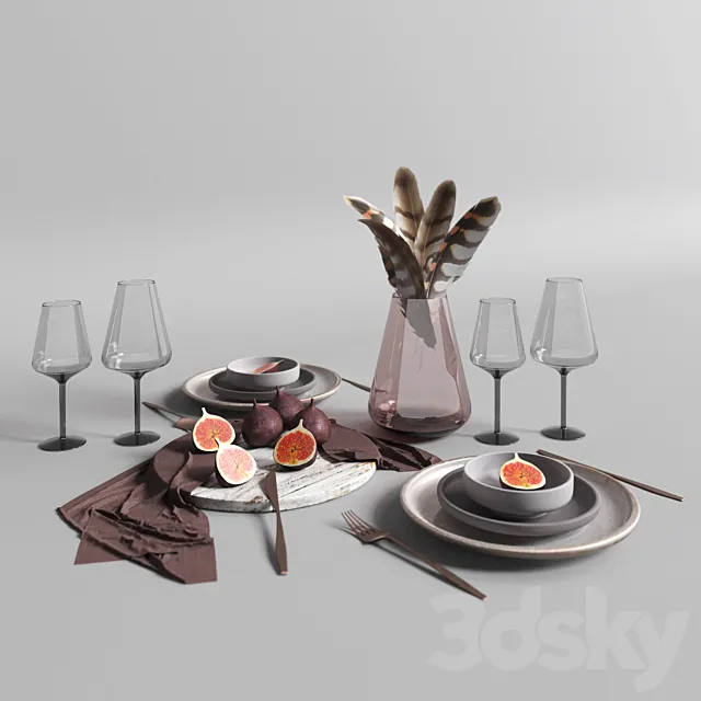 Set of serving utensils 3DModel