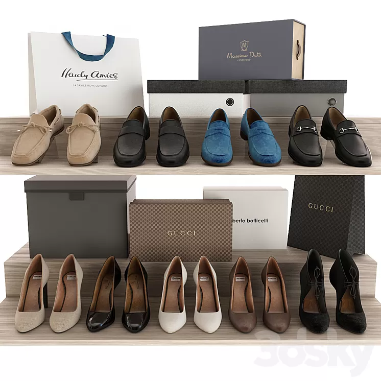 Set of shoes 3D Model