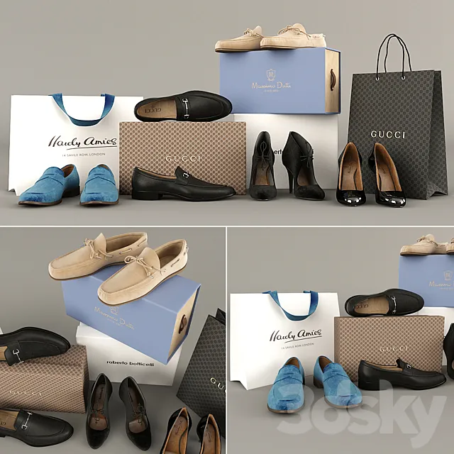 Set of shoes 3DModel