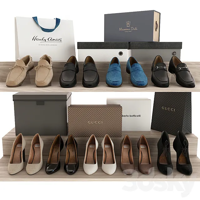 Set of shoes 3DModel