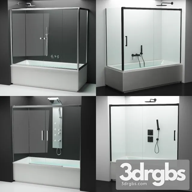 Set of Shower Cabins Radaway 9 3D Model Download Set of Shower Cabins Radaway 9 3D Model Download