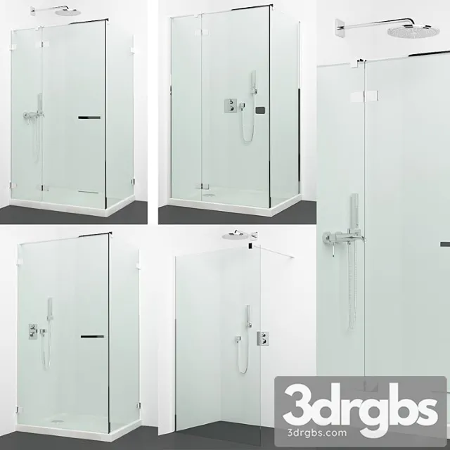 Set of Shower Cabins Radaway Grohe 3D Model Download
