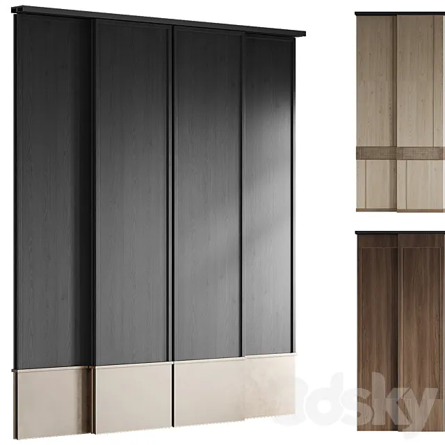Set of sliding partitions 3D Model
