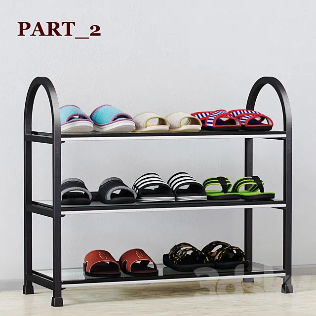 Set of slippers №2 3D Model