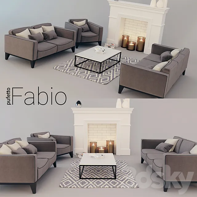 Set of sofas Fabio 3DModel