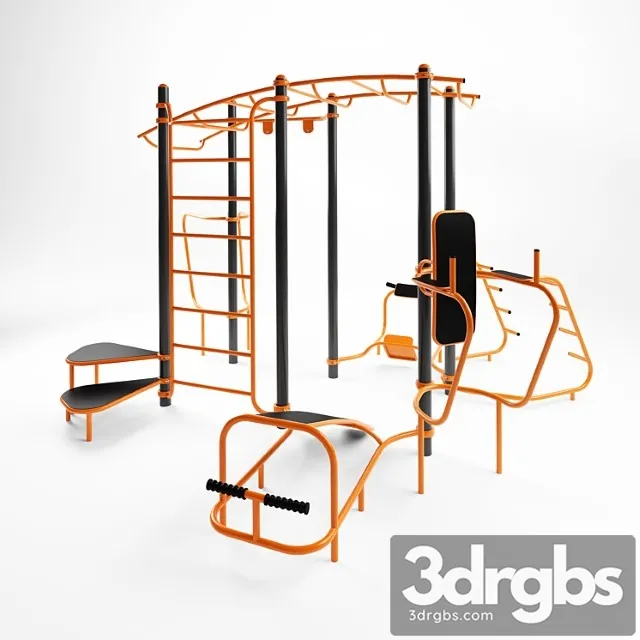 Set of sports complexes interatletika 3D Model Download