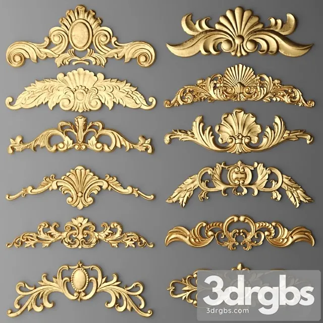 Set of Stucco Decor Stucco Luxury Gold Decor Carving Modeling Stucco Crown Cartouche Set Classic 3D Model Download Set of Stucco Decor Stucco Luxury Gold Decor Carving Modeling Stucco Crown Cartouche Set Classic 3D Model Download