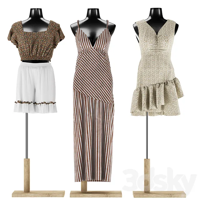 Set of summer clothes 3DModel