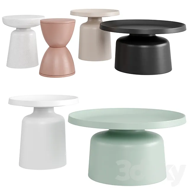 Set of tables from Divan.ru 3D Model Set of tables from Divan.ru 3D Model