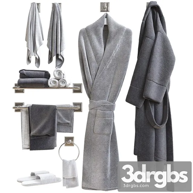 Set of Towels and Robes 2 3D Model Download