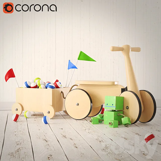 Set of toys 3D Model Set of toys 3D Model