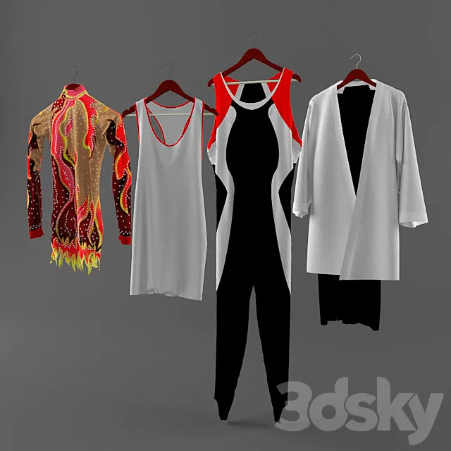 Set of Tracksuits 3DModel
