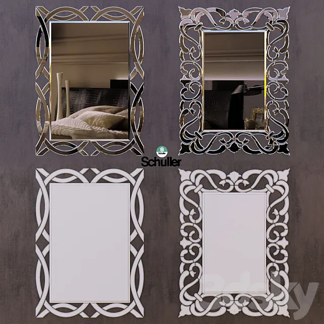 Set of two mirrors Schuller 3DModel