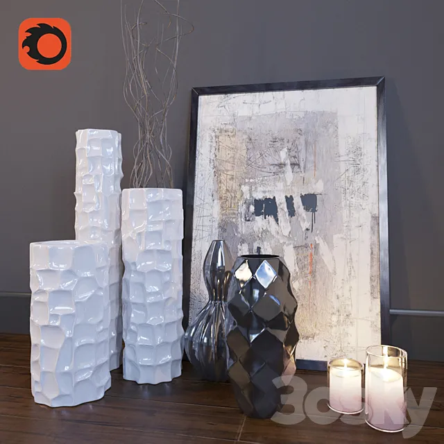 Set of vases 3D Model Set of vases 3D Model