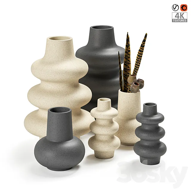 Set of vases H&M 3DModel