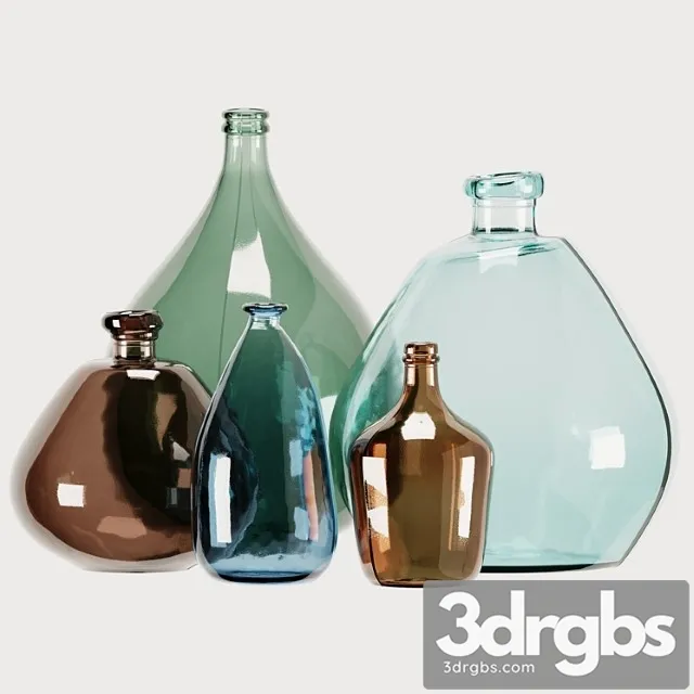 Set of Vases Izola 3D Model Download