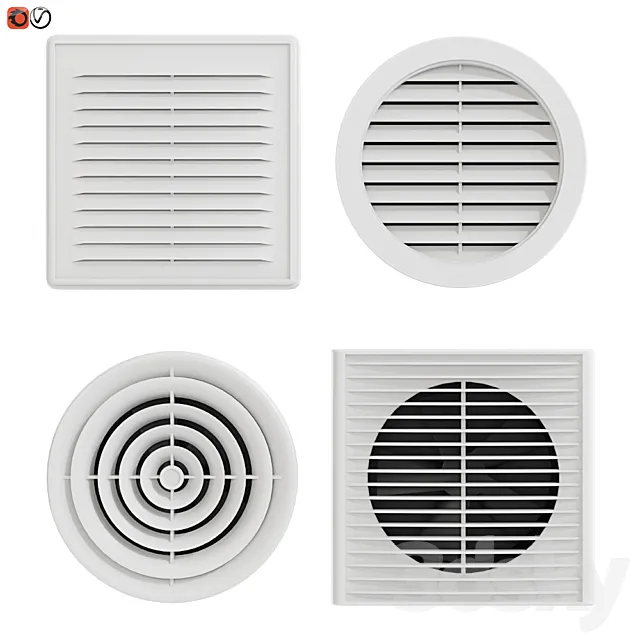 Set of ventilation grilles 3DModel Set of ventilation grilles 3DModel