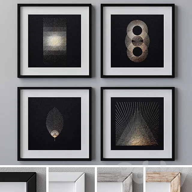 Set of wall paintings 1455 3D Model