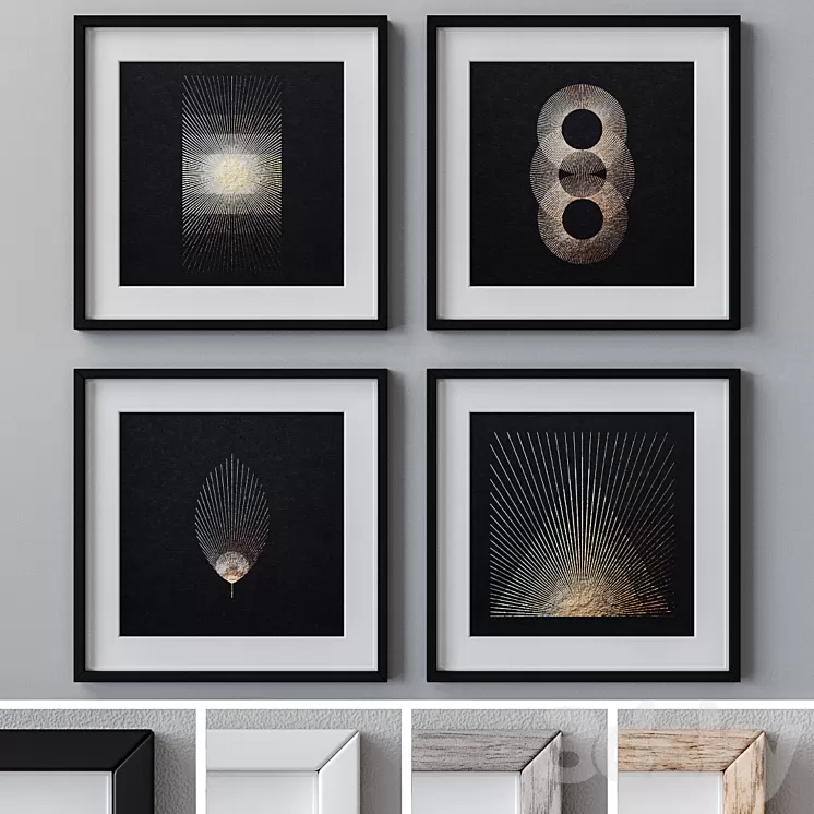 Set of wall paintings 1455 3D Model Set of wall paintings 1455 3D Model