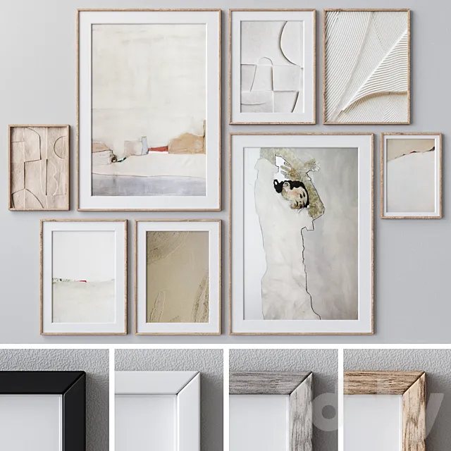 Set of wall paintings 1706 3D Model