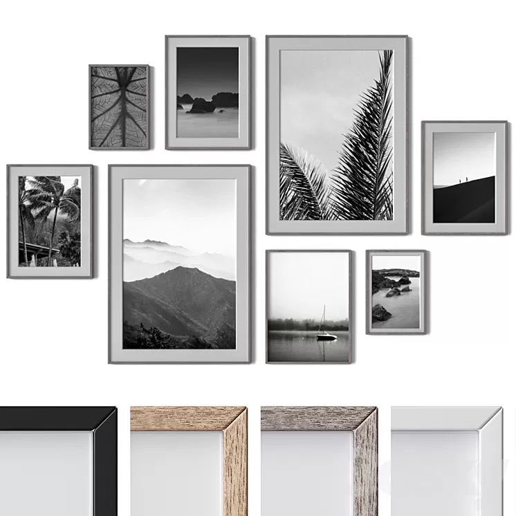 Set of wall paintings 2140 3D Model Free Download Set of wall paintings 2140 3D Model Free Download