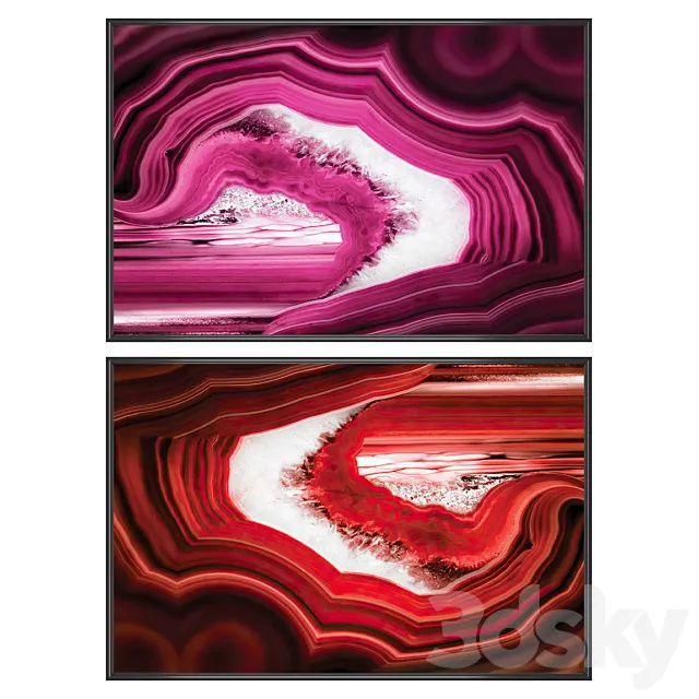 Set of wall paintings No 3728 3D Model