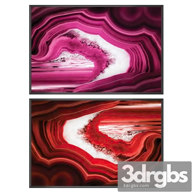 Set Of Wall Paintings No 3728 3D Model Download