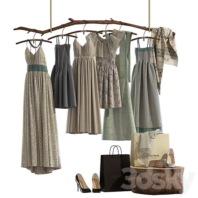 Set of women’s clothing 1 3DModel