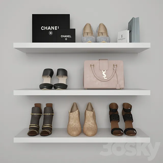 Set of women’s shoes I Women shoes 3D Model