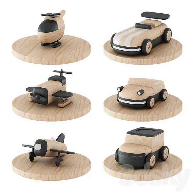 Set of wooden toys from S2VICTOR 3D Model Set of wooden toys from S2VICTOR 3D Model