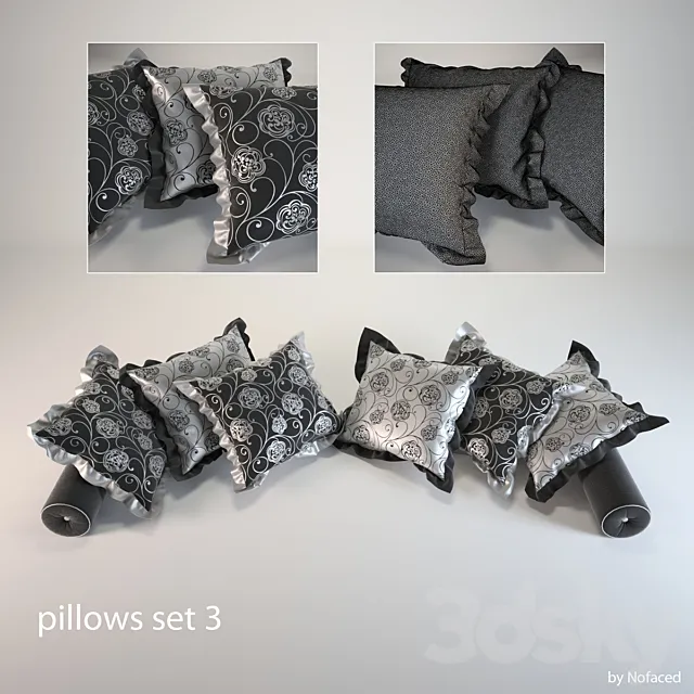 set pillows 3DModel set pillows 3DModel