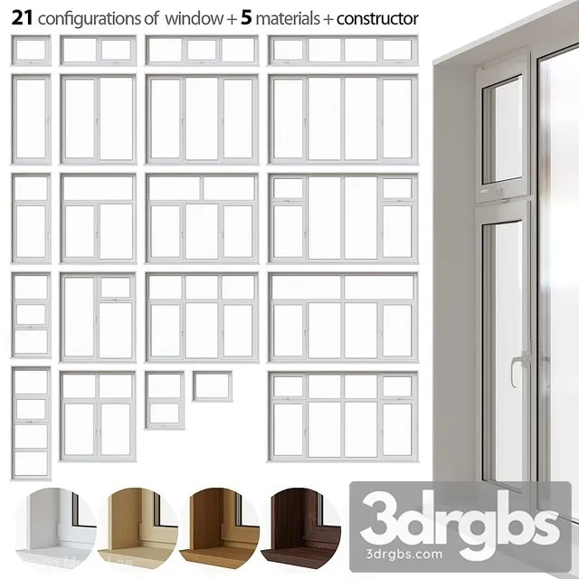 Set Plastic Windows 3D Model Download