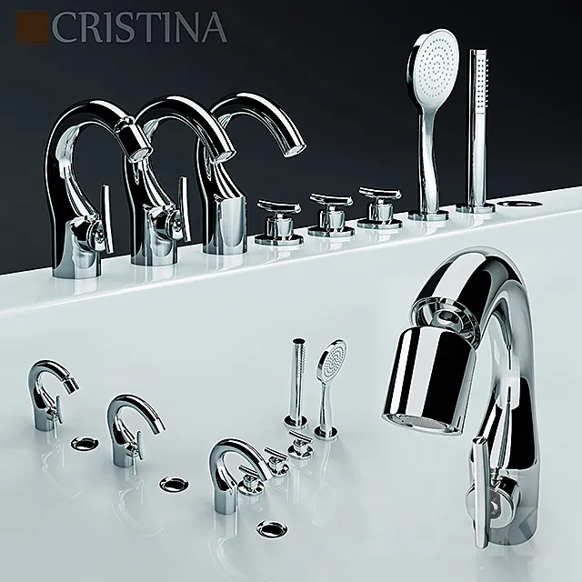Set plumbing fixtures Cristina SELTZ 3D Model