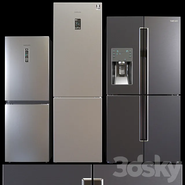 Set refrigerator Samsung 3D Model Set refrigerator Samsung 3D Model