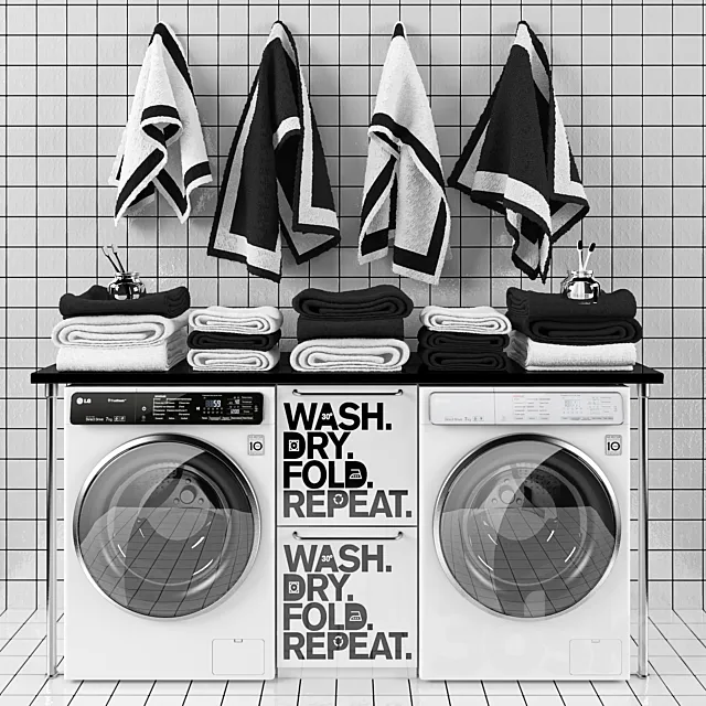 Set room laundry room 3DModel Set room laundry room 3DModel