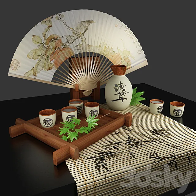 Set Sake 3DModel