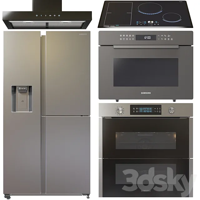 Set Samsung Appliance 3DModel Set Samsung Appliance 3DModel