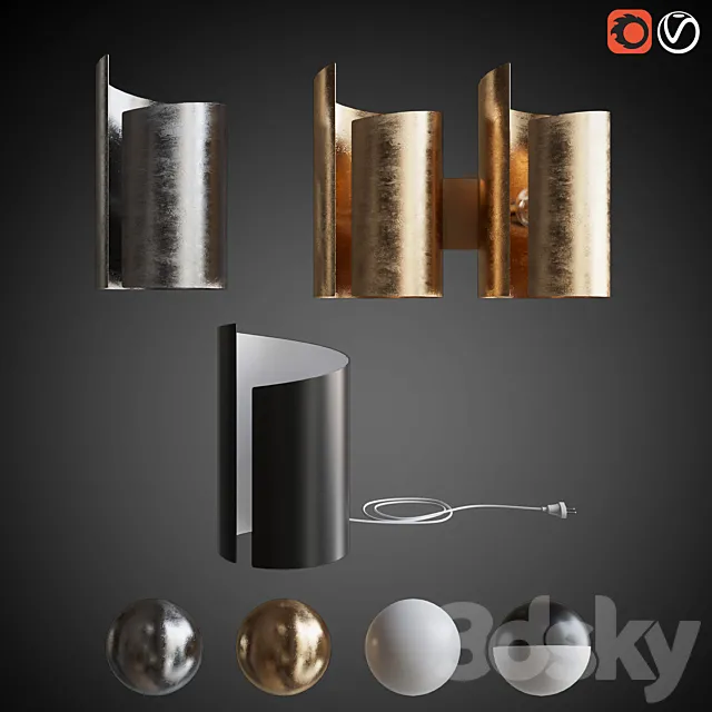 Set sconces and table lamp PITTORE 3D Model Set sconces and table lamp PITTORE 3D Model
