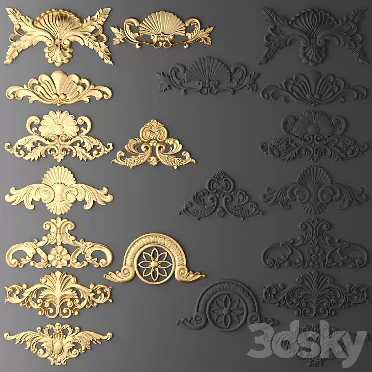 Set stucco 3D Model Set stucco 3D Model