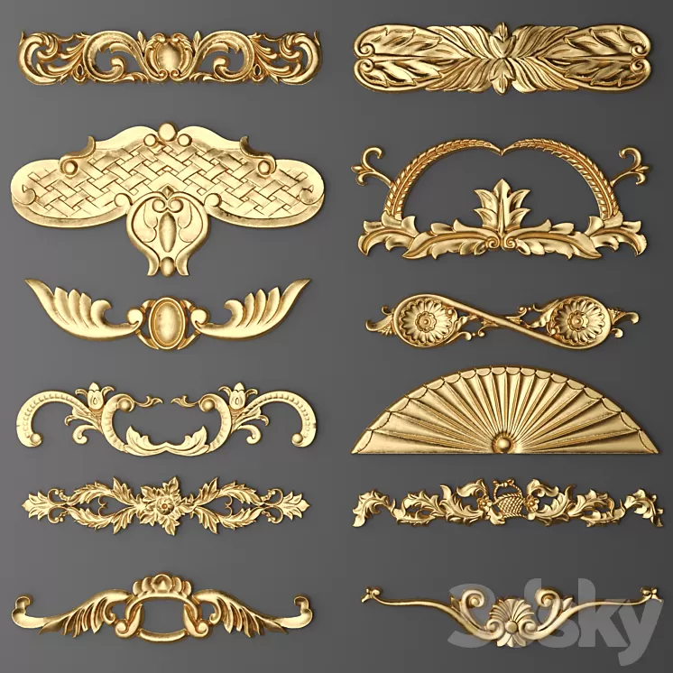 Set stucco. 3D Model Set stucco. 3D Model