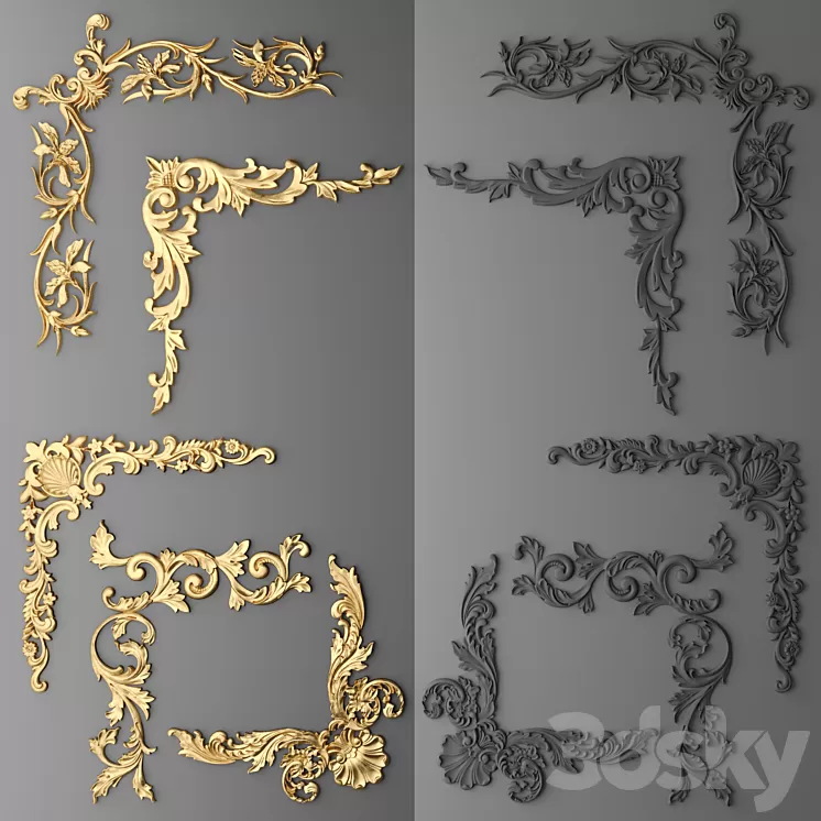 Set stucco. 3D Model Set stucco. 3D Model