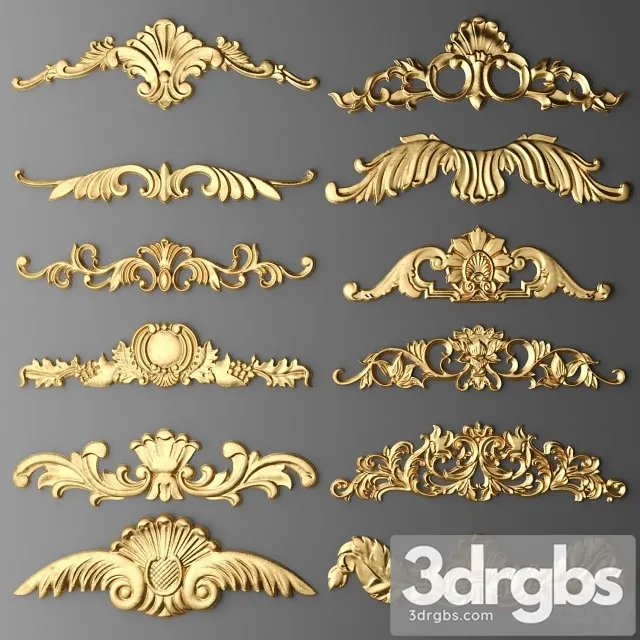 Set Stucco Decoration 3 3D Model Download Set Stucco Decoration 3 3D Model Download
