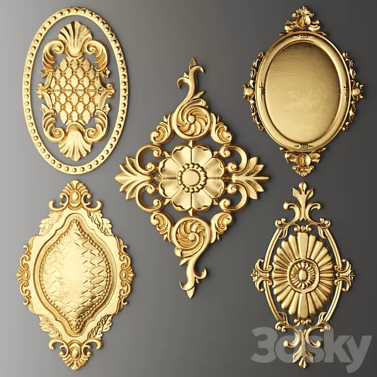 Set stucco decoration 3D Model Set stucco decoration 3D Model