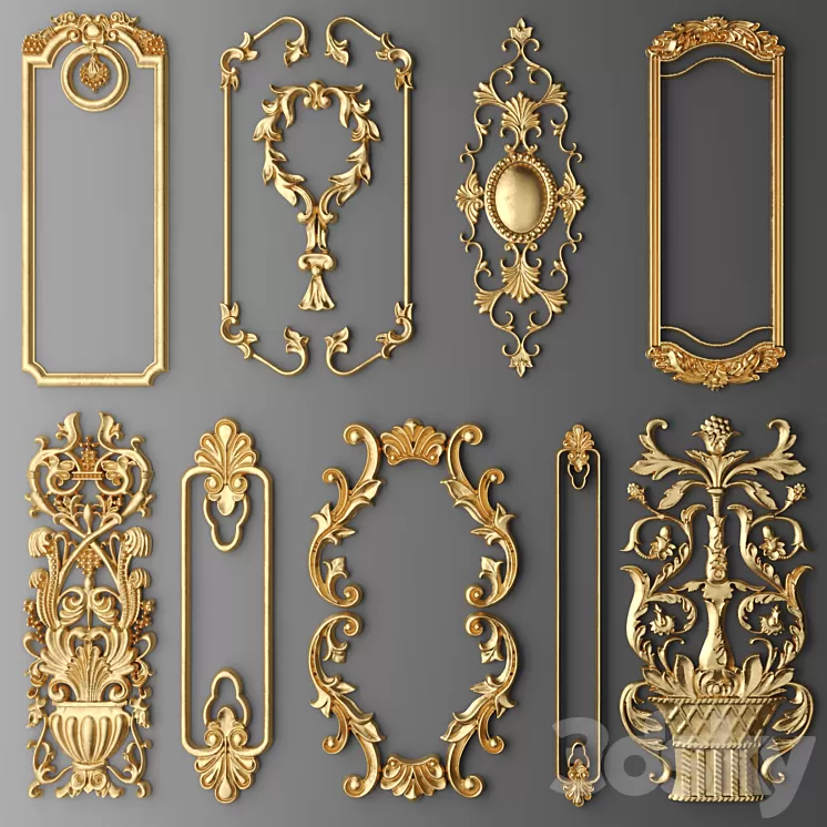 Set stucco decoration. 3D Model Set stucco decoration. 3D Model