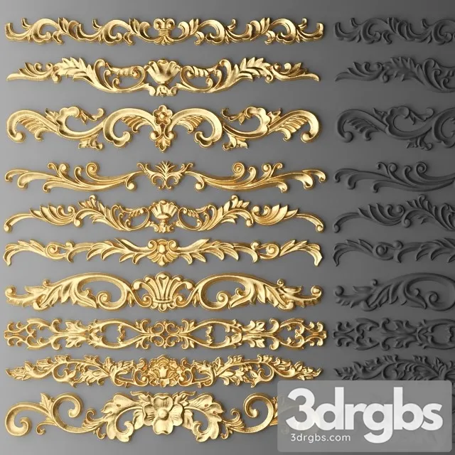 Set Stucco Decoration 3D Model Download Set Stucco Decoration 3D Model Download