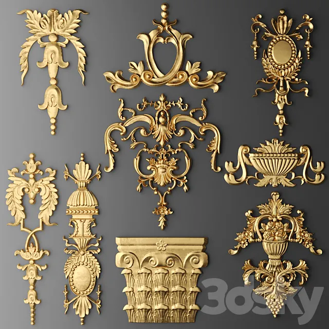 Set stucco decoration 3DModel Set stucco decoration 3DModel